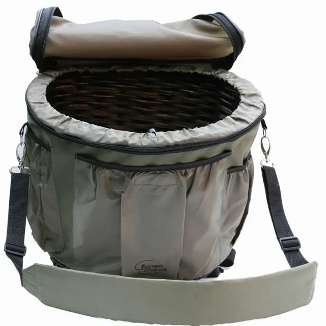 BORSA FUNGHI A TRACOLLA CON GERLA INTERNA cm 37x30x27